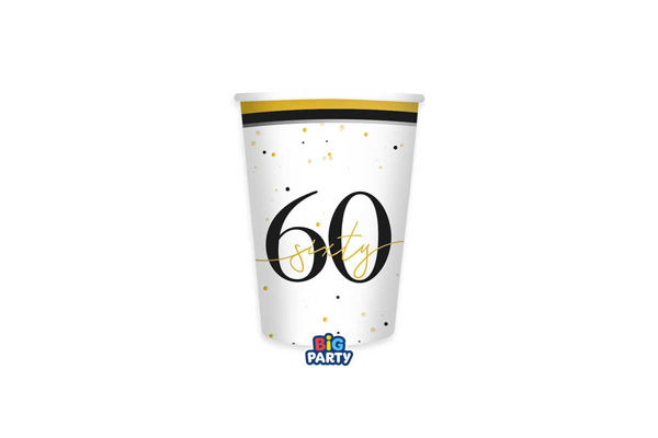 bicchieri happy birthday 60 prestige 250 cc decorazioni festa