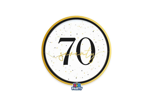 piatti happy birthday 70 prestige 18 cm decorazioni festa