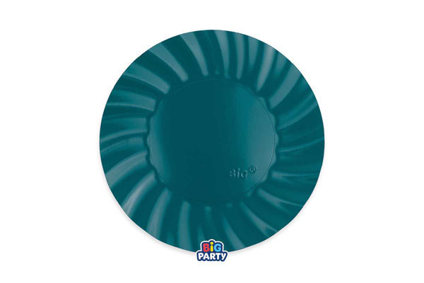 piatti wavy ottanio 25 cm set 6 pezzi festa elegante