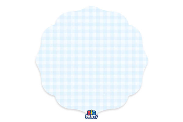 sottopiatti vichy celeste 35 cm set 6 pezzi decorazione tavola