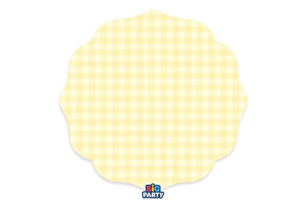 sottopiatti vichy giallo 35 cm set 6 pezzi decorazione tavola