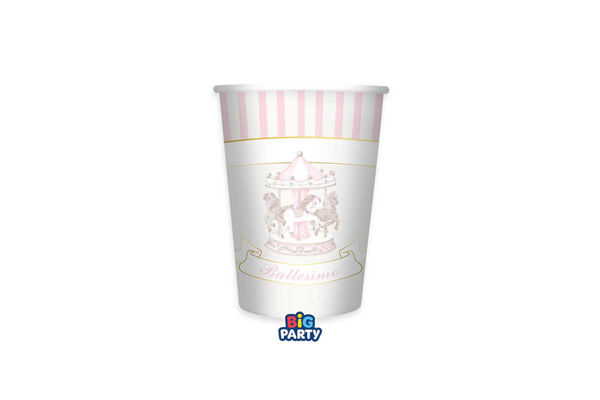 bicchieri battesimo carillon rosa 250 cc decorazioni tavola