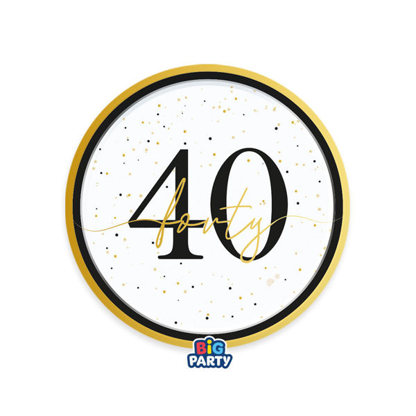 piatti happy birthday 40 prestige 18 cm decorazioni festa
