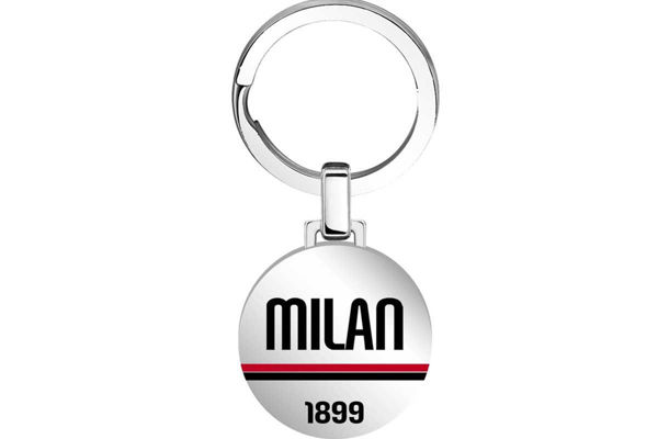 portachiavi acciaio ac milan gadget tifoso calcio