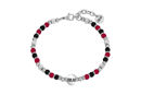 bracciale acciaio pietre ac milan gadget tifoso elegante