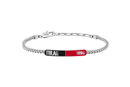 bracciale acciaio pietre ac milan gadget tifoso elegante