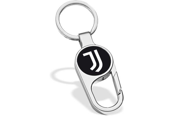 portachiavi moschettone acciaio juventus fc gadget tifoso