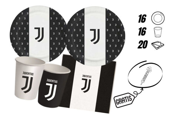 kit festa juventus fc 52 pezzi piatti bicchieri tovaglioli