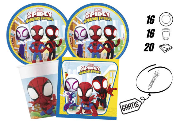 kit festa Spidey 16 persone piatti bicchieri tovaglioli