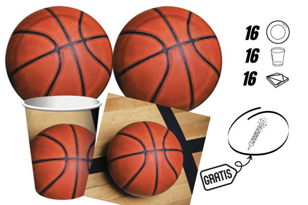 kit festa basket 16 persone piatti 18 cm bicchieri 266 ml tovaglioli