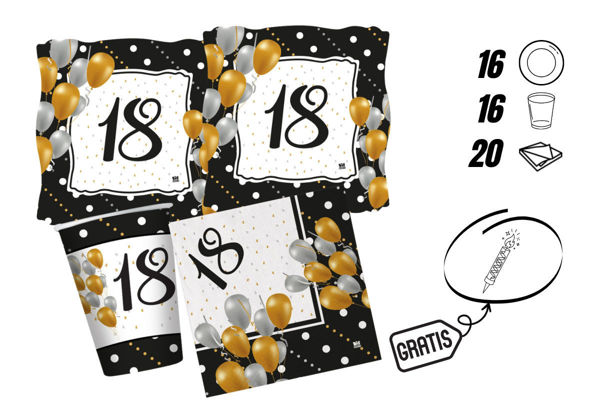 kit festa prestige 18 16 persone piatti bicchieri tovaglioli