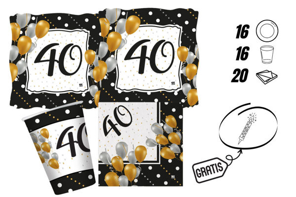 kit festa prestige 40 16 persone piatti bicchieri tovaglioli