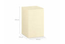 Scatola Pieghevole Seta Avorio 10x10x25 cm