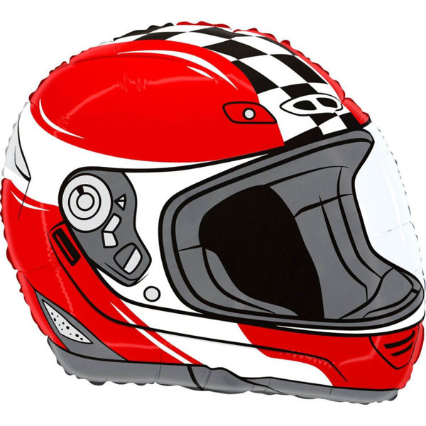 palloncino mylar casco moto 38x33 cm festa motori
