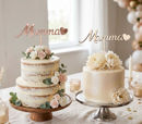 cake topper mamma con cuore in legno e plexiglass per torta