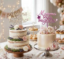 cake topper mamma sei la migliore in legno e plexiglass per torta