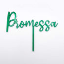 cake topper promessa personalizzato nome in legno e plexiglass