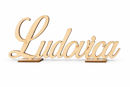 nome da tavolo personalizzato Ludovica Legno