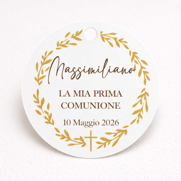 tag bomboniere prima comunione personalizzati con nome massimiliano