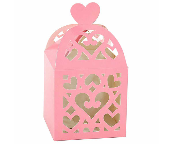 scatolini porta confetti lanterna rosa 50 pezzi