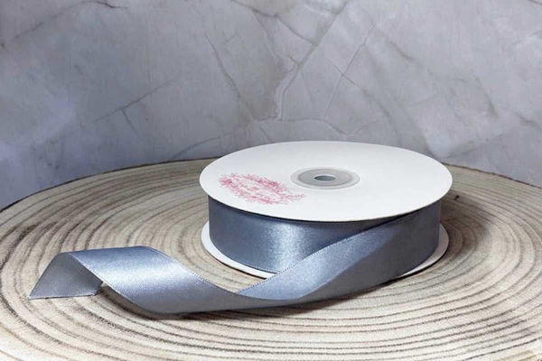 Rotolo Nastro Doppio Raso Argento in varie misure da 3 a 40 mm