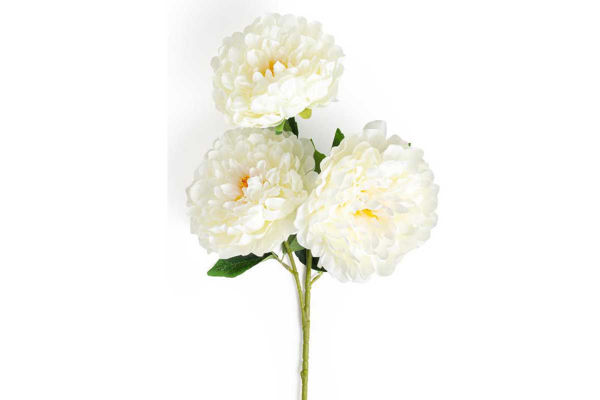 peonia artificiale bianca 3 fiori 81 cm decorazione