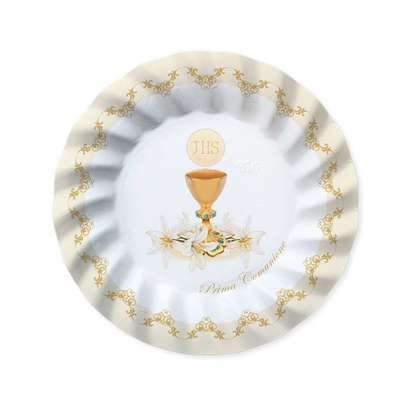 piatti 25 cm comunione classic 8 pezzi decorazione tavola