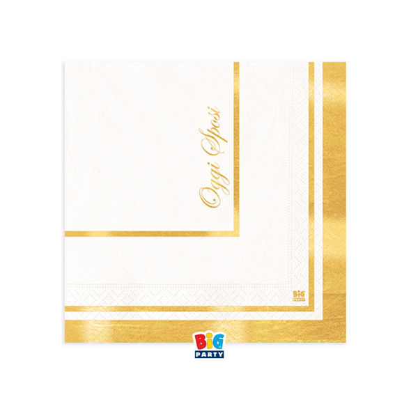Tovaglioli 25x25 cm Sposi Classic 16 pezzi