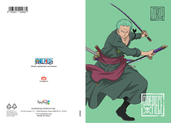 biglietto compleanno One Piece Serie 1 cartolina bambini