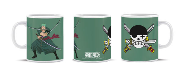 tazza One Piece Zoro Serie Ciurma ceramica fan manga