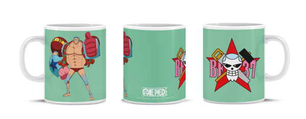 tazza One Piece Franky Serie Ciurma ceramica fan manga