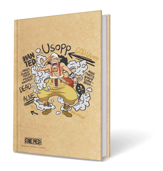 taccuino One Piece A5 kraft con elastico fan manga anime