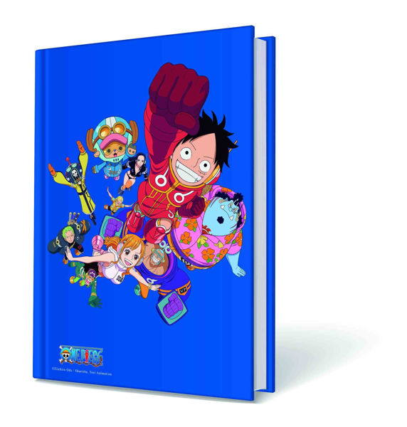taccuino One Piece rosso con elastico fan manga anime
