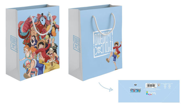 shopper One Piece azzurra taglia M manga anime