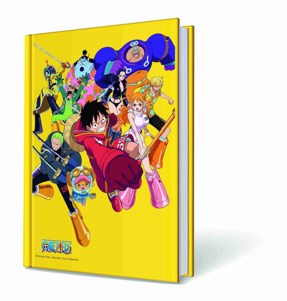 taccuino One Piece giallo con elastico fan manga anime