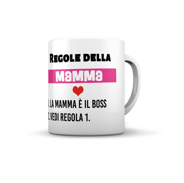 tazza Regole Della Mamma ceramica regalo Festa della Mamma