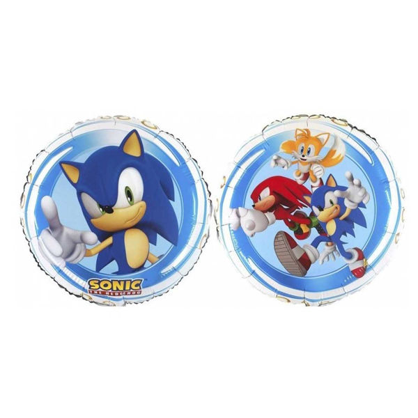 palloncino mylar sonic 45 cm fronte retro
