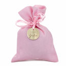 Sacchetto in cotone rosa 10x14 cm ideale come portaconfetti per bomboniere