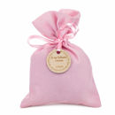 Sacchetto in cotone rosa 10x14 cm ideale come portaconfetti per bomboniere