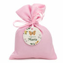 Sacchetto in cotone rosa 10x14 cm ideale come portaconfetti per bomboniere