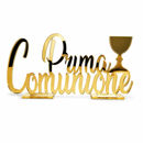 Scritta decorativa Prima Comunione con calice