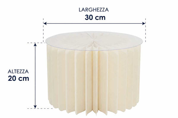 alzata carta avorio 30x20 cm decorazione eventi