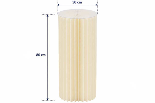 colonna carta avorio 30x80 cm decorazione eventi