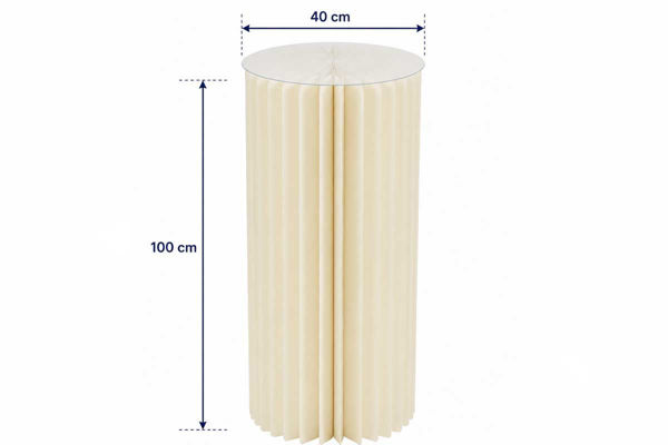colonna carta avorio 40x100 cm decorazione eventi