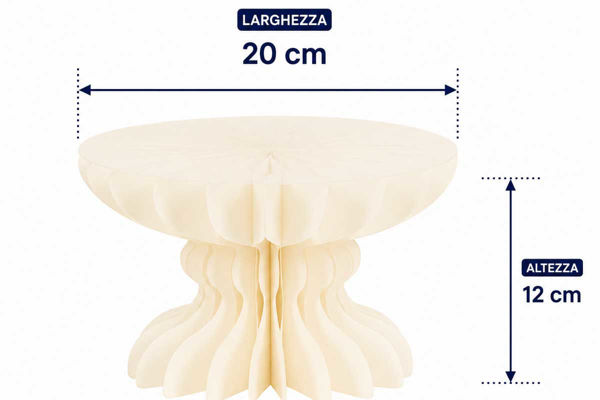 alzatina carta avorio 20x12 cm decorazione eventi
