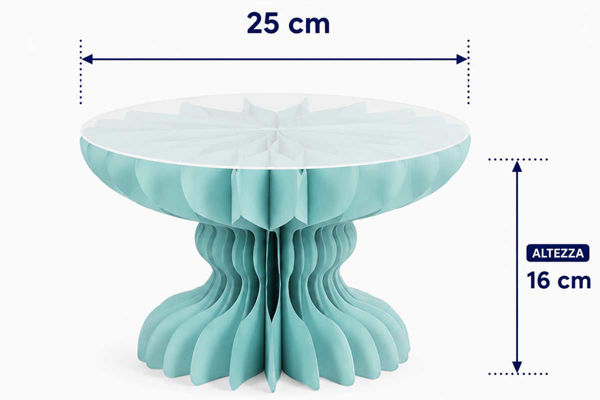 Alzatina in carta azzurro 25x16 cm da 120 gr