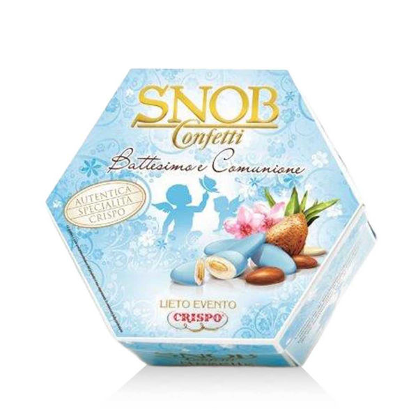 Immagine di Confetti imbustati Lieto Evento Snob Celeste 500 grammi