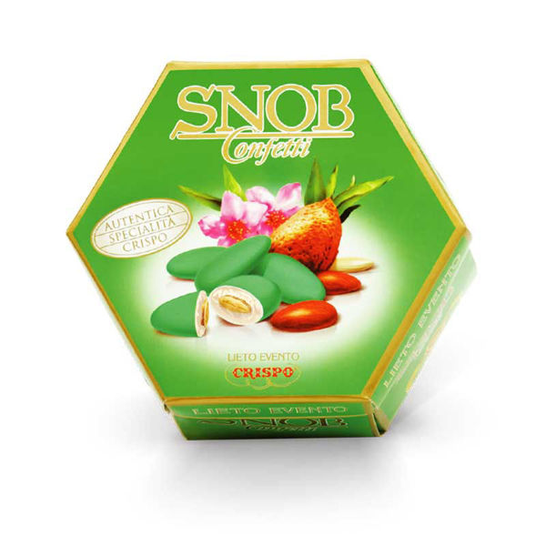 Immagine di Confetti imbustati Lieto Evento Snob Verde 500 grammi