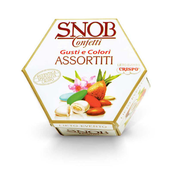 Immagine di Confetti imbustati Lieto Evento Snob Assortiti 500 grammi