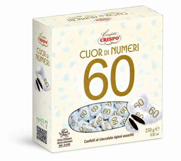 Immagine di Confetti Cuor di Numeri "60" 250 grammi